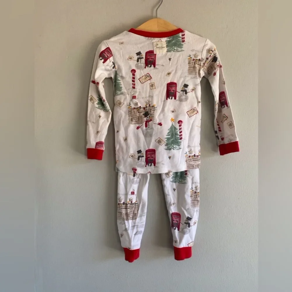 Burts Bees Baby Organic winter Christmas pajamas set  3T